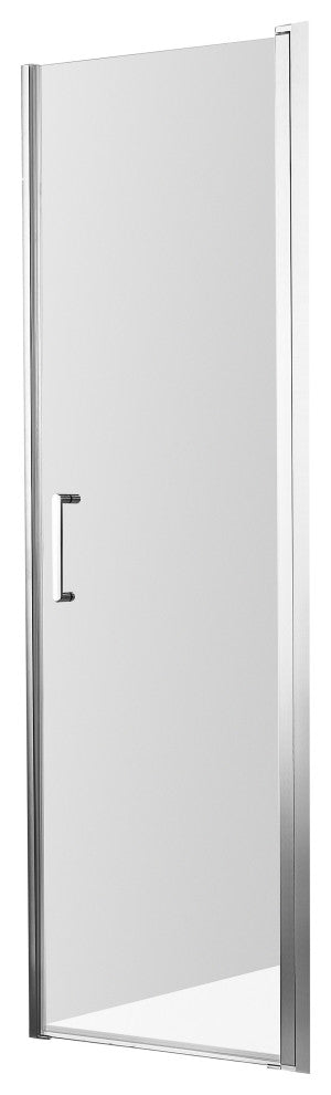 ANZZI Lancer Semi-Frameless Hinged Shower Door, Brushed Nickel, 23" X 72"