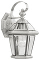 Georgetown Outdoor Wall Lantern, Brushed Nickel