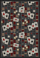 Games People Play Rug, Feeling Lucky, 7'8"x10'9", Charcoal