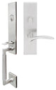 Crest Lever, Mortise Entry Handleset, Left Hand Reverse, Satin Stainless Steel