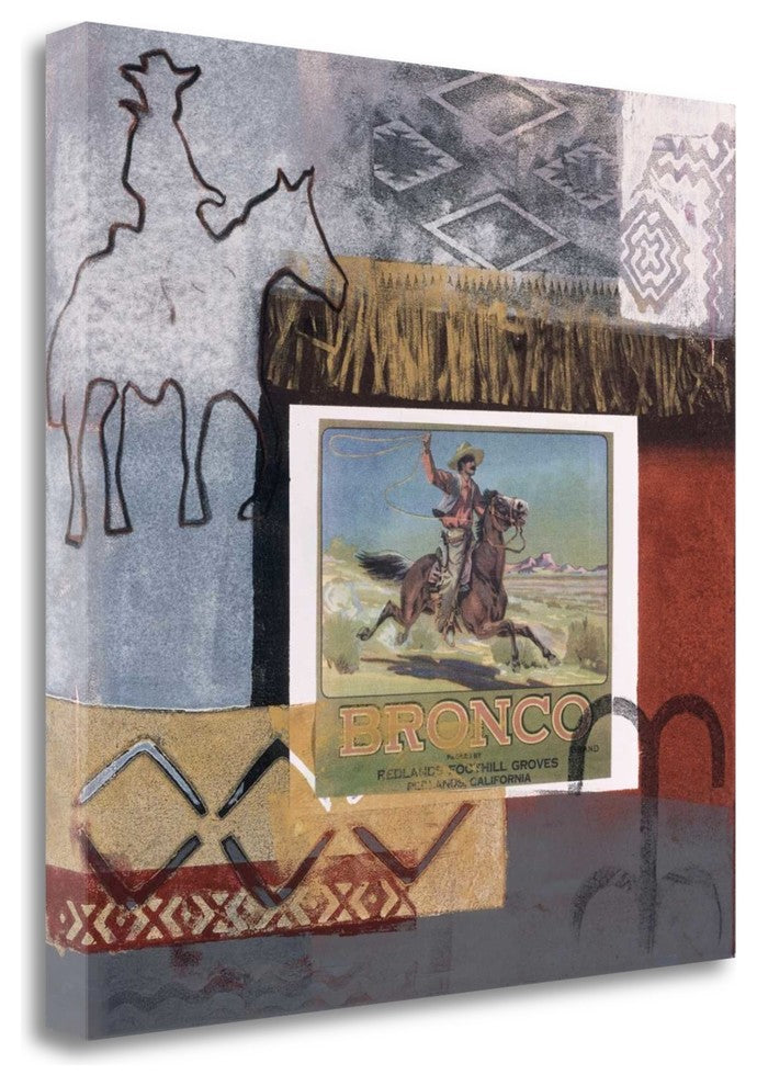 "Bronco" By Bernsen, Fine Art Giclee Print on Gallery Wrap Canvas, Ready to Hang