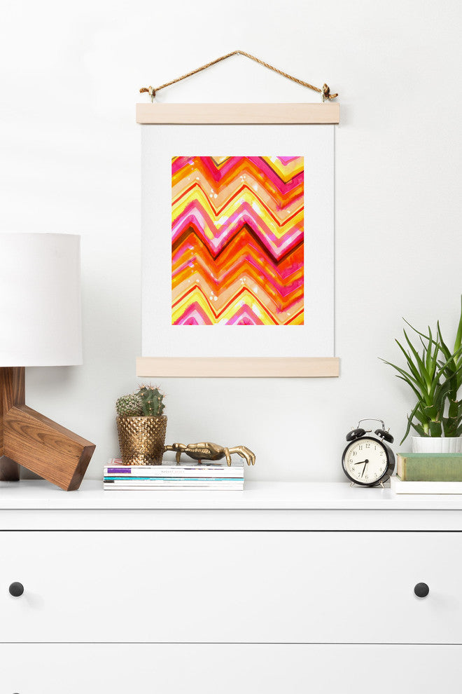 Deny Designs Cayenablanca Watercolour Chevron Art Print