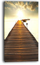 "Large Boardwalk Glowing in Sunlight" Sea Bridge Canvas Art Print, 20"x40"