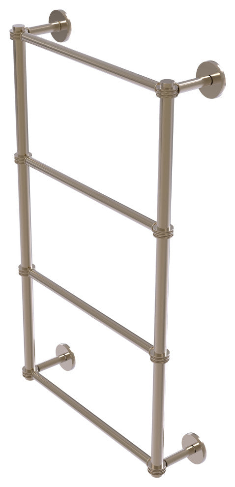 Prestige Skyline 4 Tier 36" Ladder Towel Bar, Dotted Detail, Antique Pewter