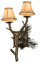 14"W Lone Pine 2 Lt Wall Sconce