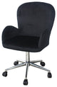Colette Swivel Vanity Chair, Black Velvet