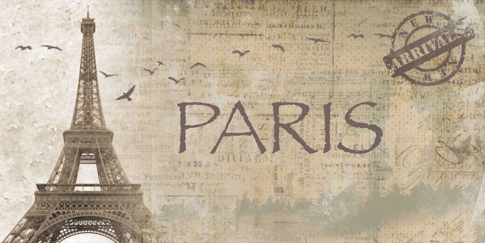"Paris Abstract View" Painting Print on Canvas by Irena Orlov