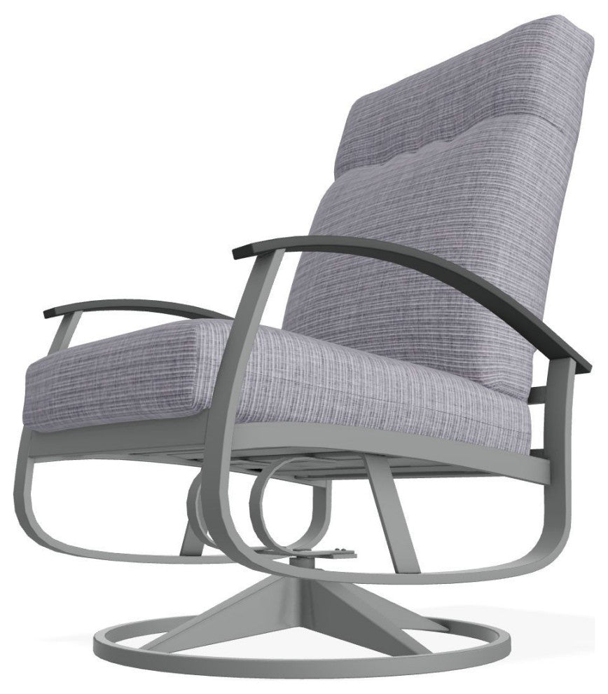 Belle Isle Cushion Deep Seat Outdoor Swivel Rocker, Proven Ash/Graphite