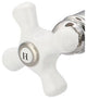 Elegant Spout Wall Mount Vessel/Lavatory Faucet, Porcelain cross handles