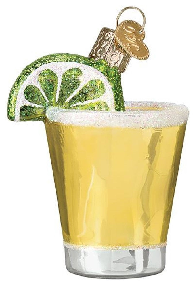 Old World Christmas Tequila Shot Holiday Ornament Glass