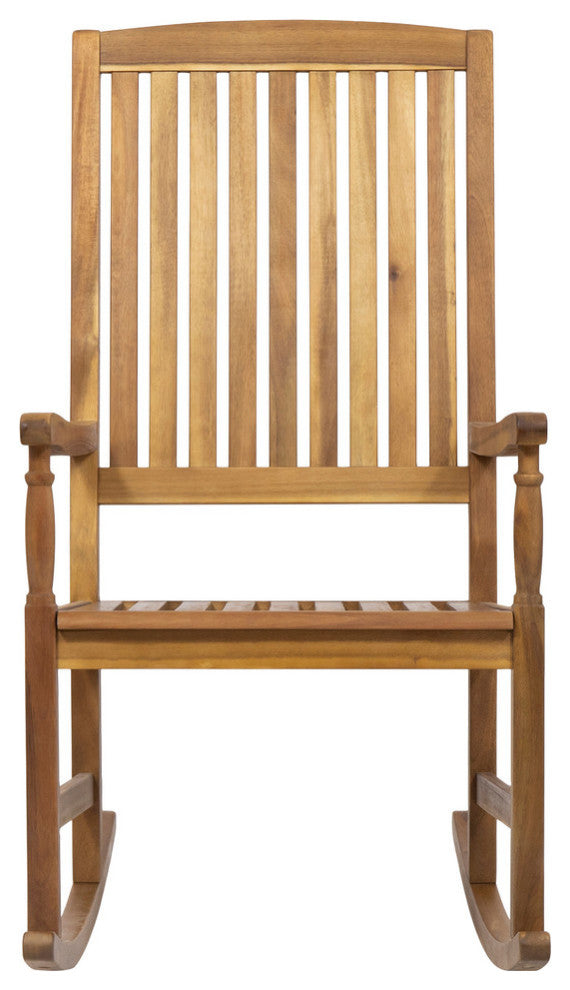 Myrna Outdoor Acacia Wood Rocking Chair, Teak Finish
