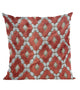 Plutus Velvet Majestic Red, Gray Handmade Luxury Pillow, 20"x20"