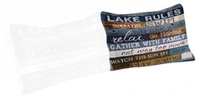 Laural Home Lake Rules Comforter Sham