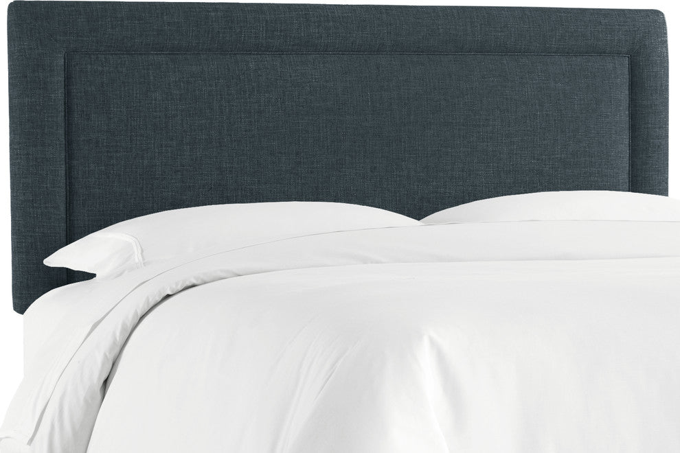 Ana Twin Upholsterd Border Headboard, Zuma Navy