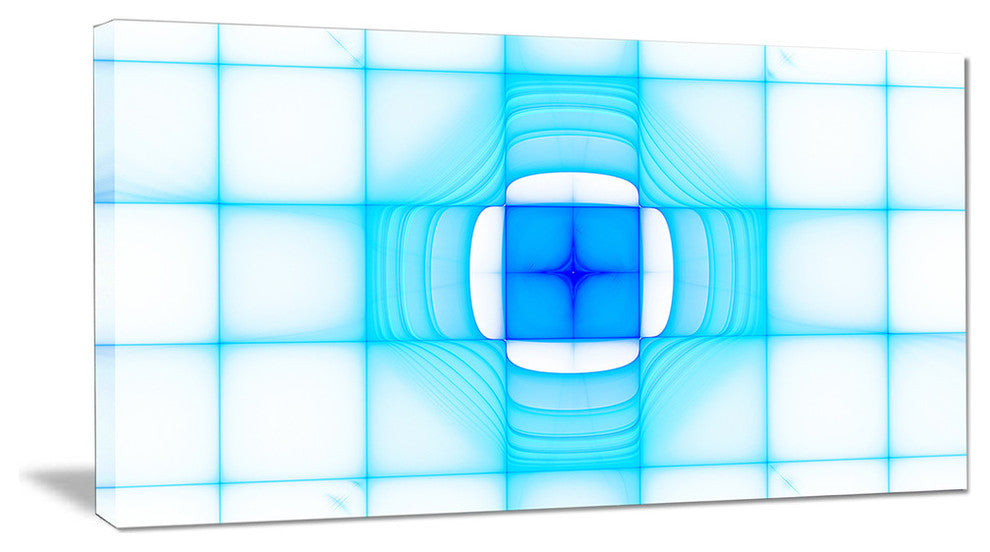 Blue Thermal Infrared Visor, Oversized Abstract Canvas Art Print, 60x28