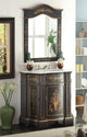 35" Black Crossfield Bathroom Sink Vanity With Matching Mirror