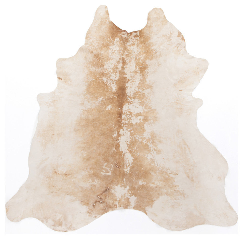 Harland Modern Cowhide Rug, Tan