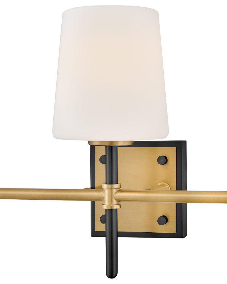 Hinkley Saunders Medium Three Light Vanity, Black