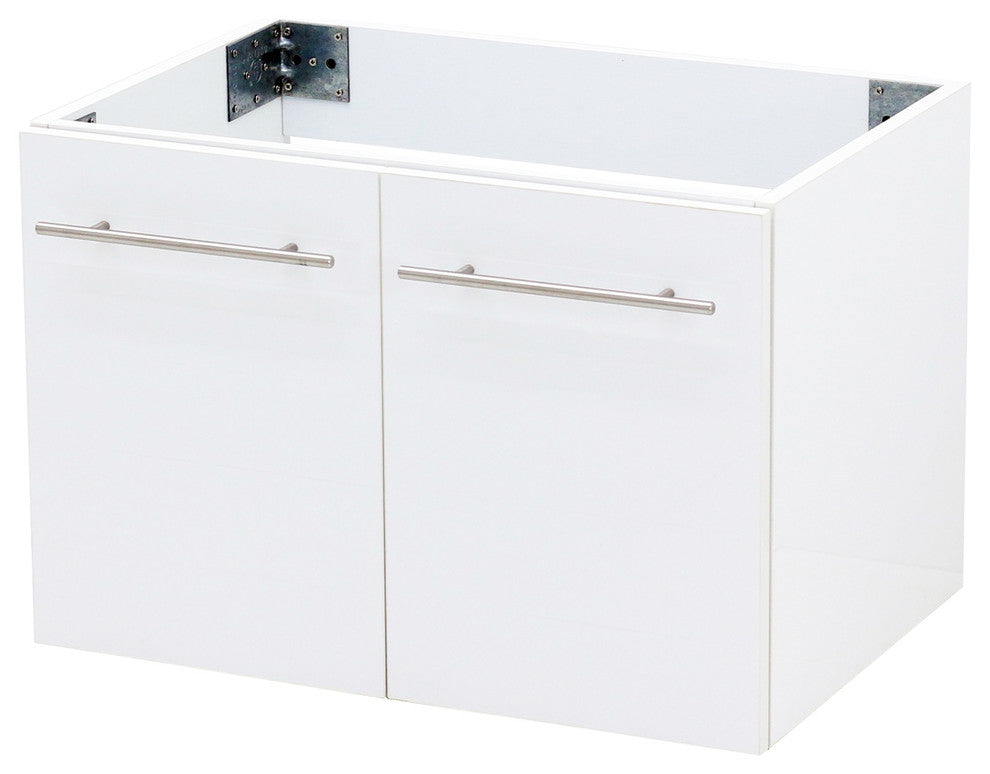 Windbay 36" Wall Mount Vanity, White Quartz Undermount Top, White Embossed Textu