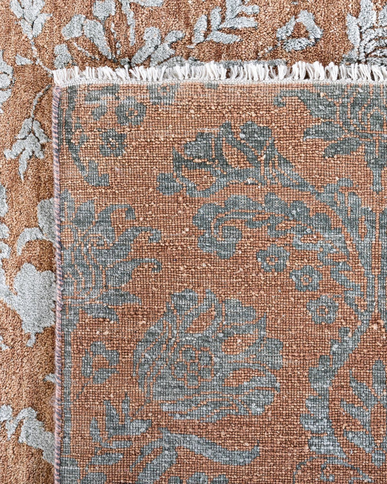 Ikat One-of-a-Kind Hand-Knotted Area Rug Brown, 8' 2" x 10' 0"