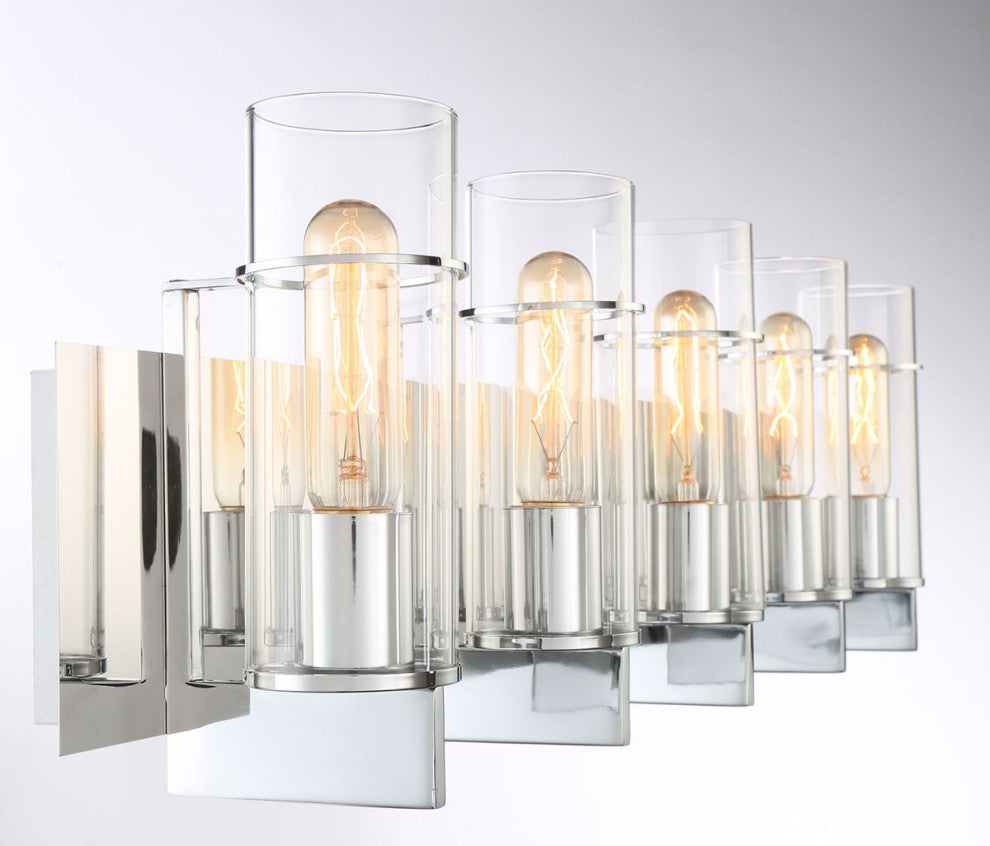 4 Light Contemporary Vanity, Chrome