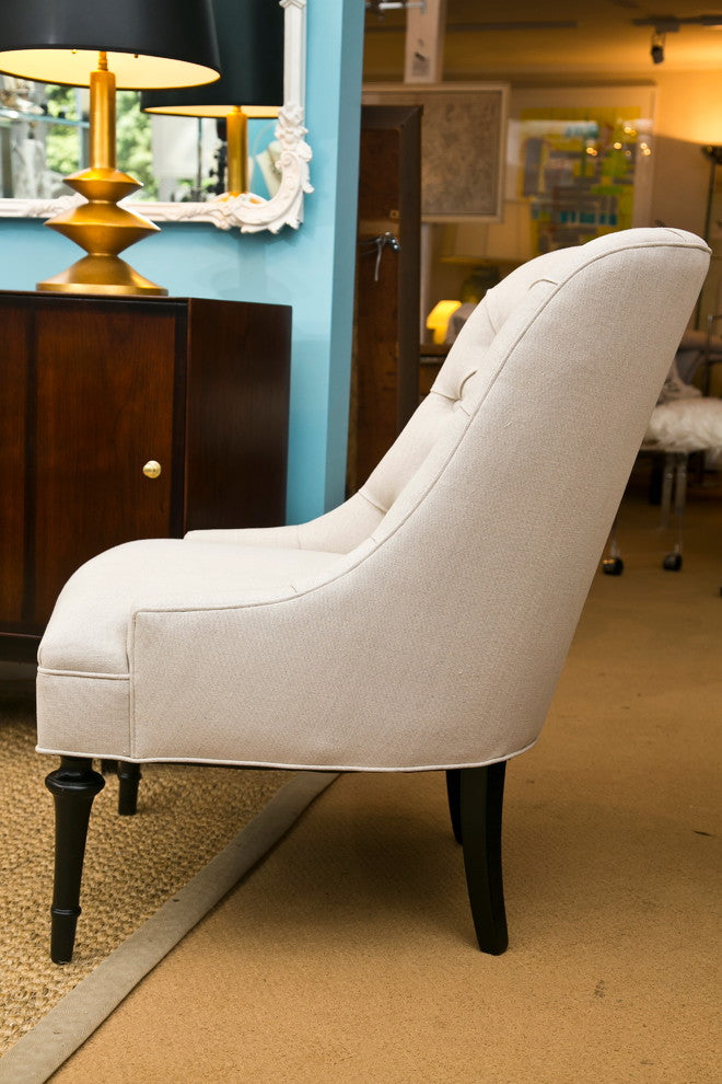 Mid-Century Slipper Chairs, Set of 2