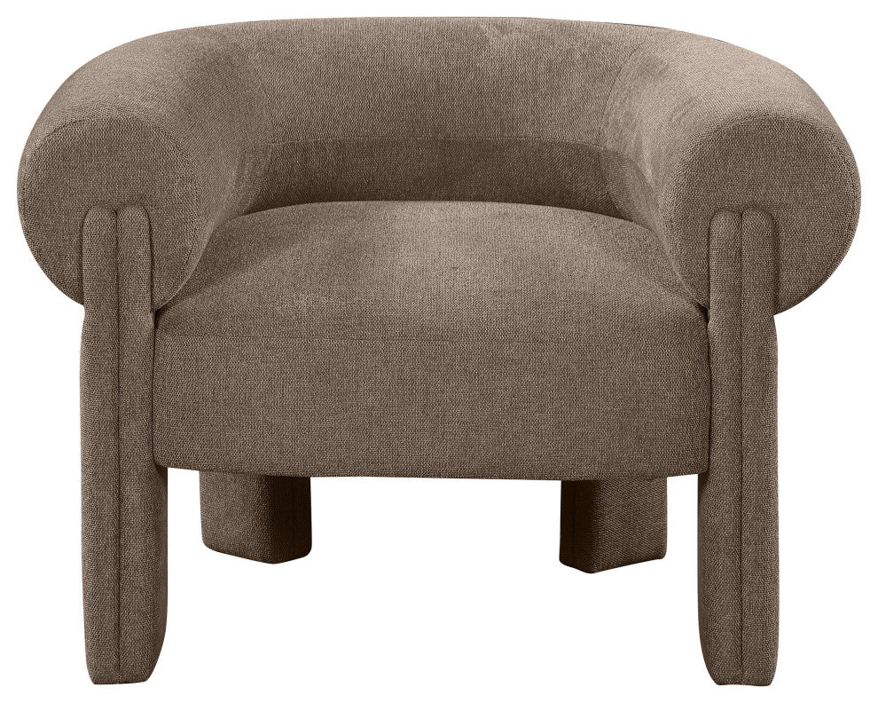 Stefano Upholstered Accent Chair, Brown