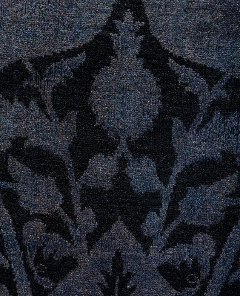 Overdyed One-of-a-Kind Hand-Knotted Area Rug Gray, 12' 1" x 12' 2"