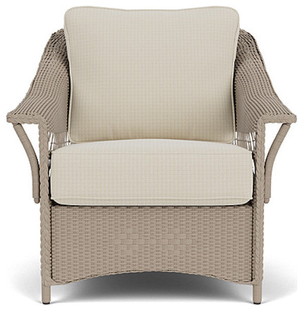 Lloyd Flanders Nantucket Lounge Chair, French Beige, Beach Natural
