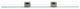 Alno 24" Glass Shelf with Brackets Modern, Polished Nickel