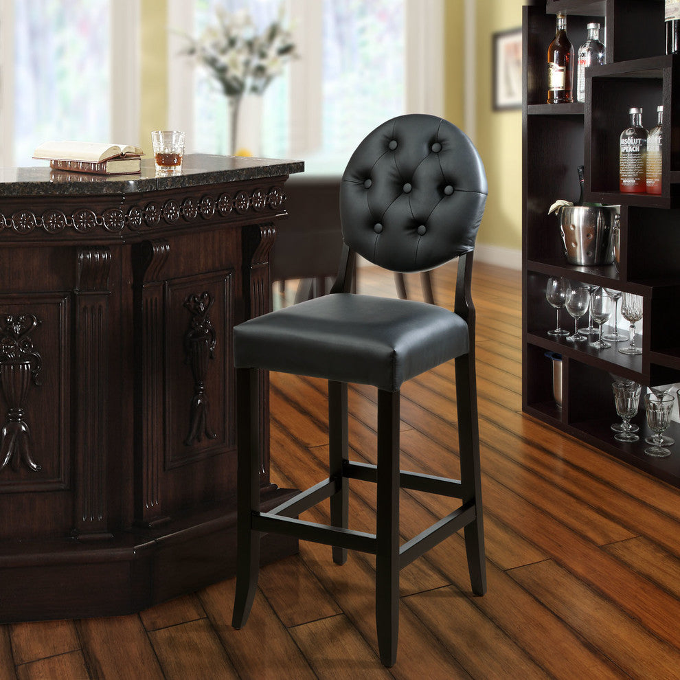 Modern Contemporary Dining Kitchen Bar Stool Black
