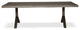 Brooks Dining Table, Y Base, 40"x116", Sandblasted Grey Top, Brass Base