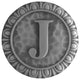 Initial A Knob Antique Brass, Antique Pewter, J