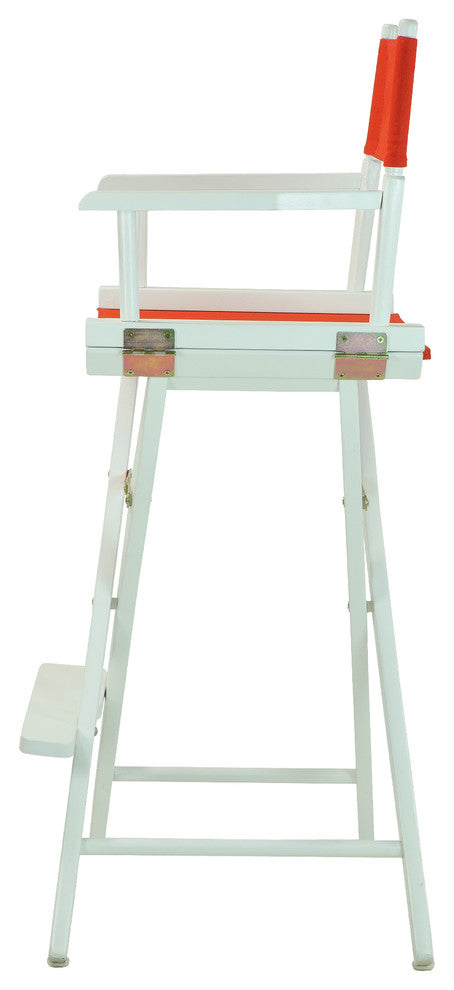 030" Director's Chair White Frame-Red Canvas