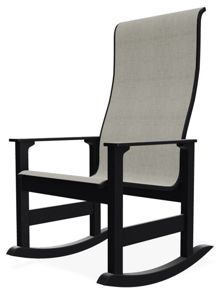 Leeward Sling Outdoor Supreme Rocker, Ella/Black