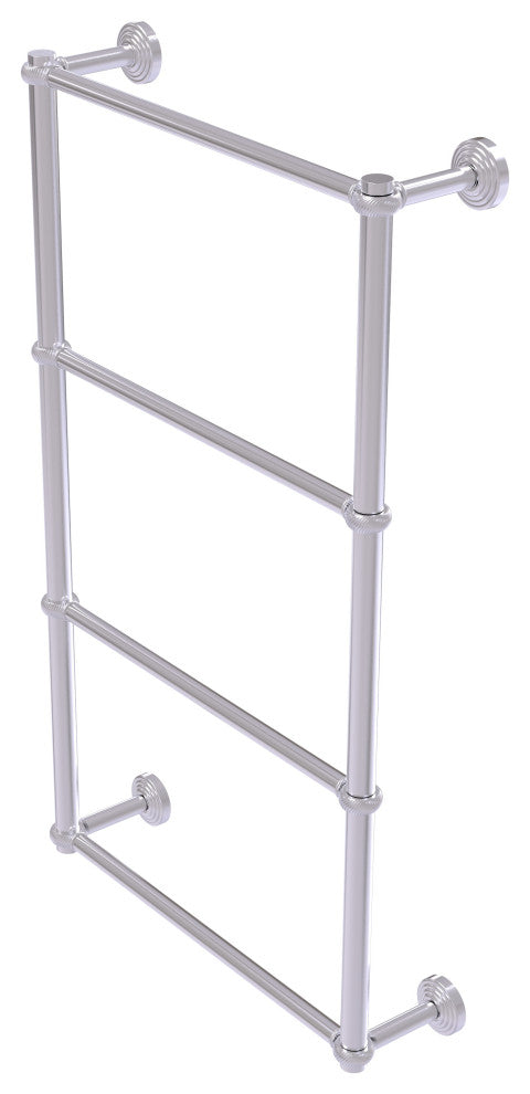 Waverly Place 4 Tier 24" Ladder Towel Bar with Twisted Detail, Satin Chrome