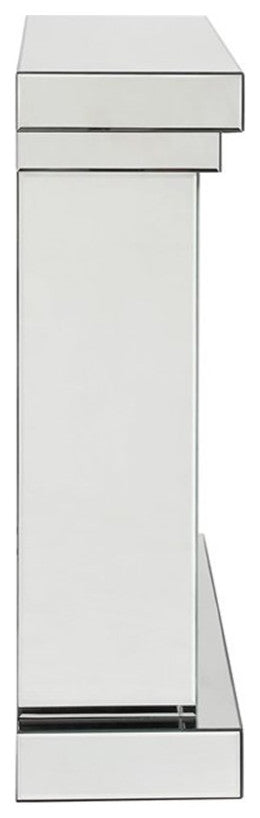 ACME Furniture Noralie Fireplace in Mirrored and Faux Diamonds