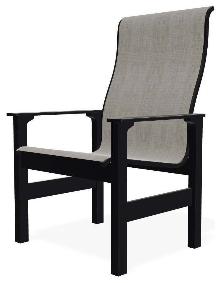 Leeward Sling Outdoor Armchair, Smoke/Black