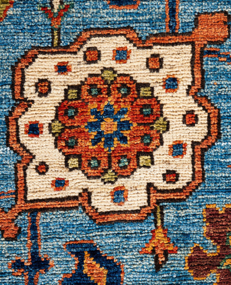 Serapi One-of-a-Kind Hand-Knotted Area Rug Light Blue, 6'2" x 9'0"