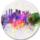 Colombo Skyline, Cityscape Round Wall Art, 11"