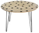 Deny Designs Garima Dhawan Vintage Dots Black Round Table Steel Legs