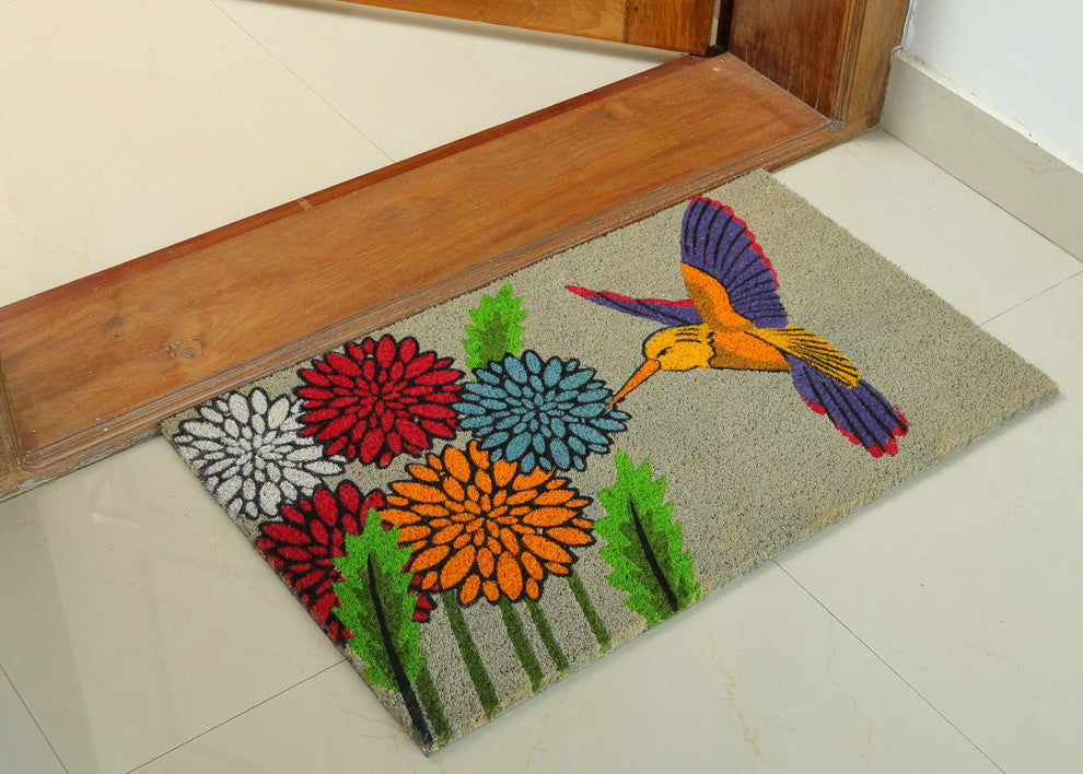 Blue Hummingbird Doormat