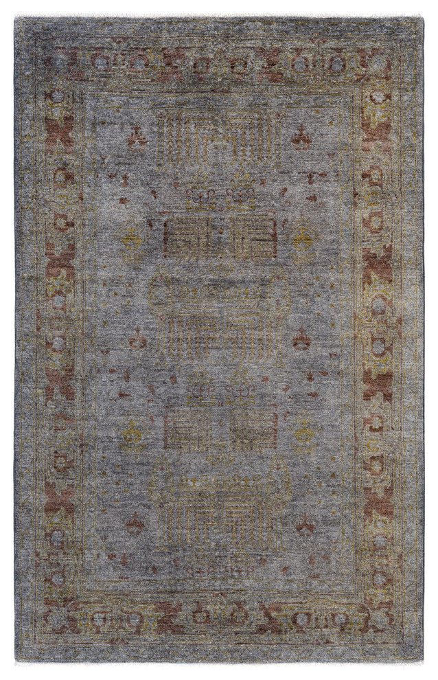 Overdyed One-of-a-Kind Hand-Knotted Area Rug Gray, 4' 10" x 7' 10"