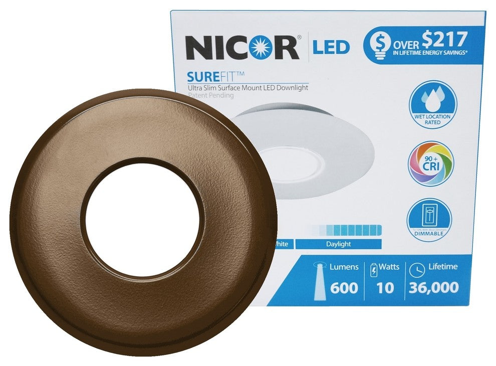 NICOR DLF-10-TRIM-RD-OB DLF SureFit Series Trim Plate, Round