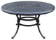 Carlsbad 52" Cast Aluminum Round Dining Table, Dark Lava Bronze