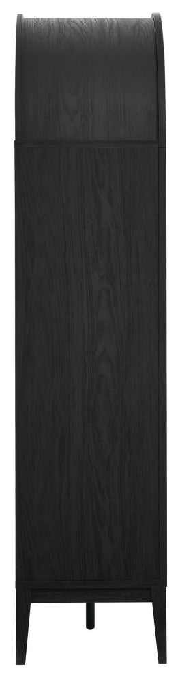 Nolan Arched Bar Cabinet, Black