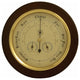 Brass Barometer, Thermometer and Hygrometer on Cherry Weather Station