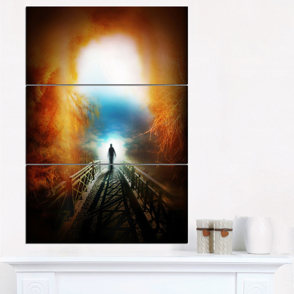 Life after Death Large Tunnel - Modern Landscape Metal Art - 28x36 - 3 Panels