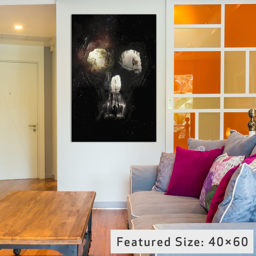 "Cave Skull" by Ali Gulec, 40x26x1.5"