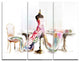 "Dressed Tabletop Mannequin" Digital Metal Wall Art, 3 Panels, 36"x28"